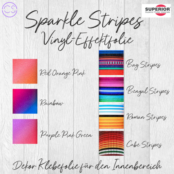 Vinylfolie Sparkle Stripes (100x30,5cm)